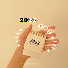 Korean Version of Super Mini Version of Super Simple Desktop Cute Ornaments 2022 Calendar Desk Calendar Portable