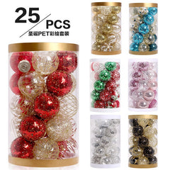 Yickyue Christmas Decorations Boutique Pet Painted Christmas Ball Set Christmas Tree Ornament Ball