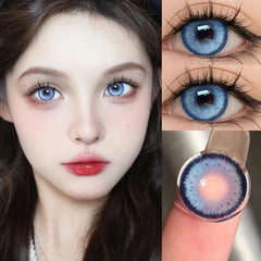 YICKYUE - 1 Pair Fashion Color Contact Lenses for Eyes High Quality with Diopter Myopia Natural Soft Beauty Pupil Fast Delivery