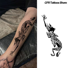 YICKYUE - Temporary Tattoos Ancient Totem Herbal Juice Tattoo Stickers Retro Gothic Fake Waterproof Lasting Tattoo Sticker Semi Permanent