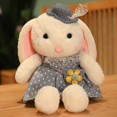 1pc 35/55/75cm Lovely Dressed Rabbit Plush Toys Kawaii Dolls Stuffed Soft Animal Rabbit Dolls for Baby Girls Birthday Gifts