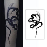 Waterproof Temporary Sticker Black Ink Snake Flash Tattoo Arm Body Art Fake Tatto