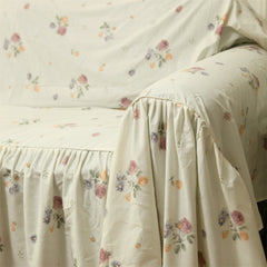 YICKYUE - Countryside Rose Printed Sofa Cover Pure Cotton Home Decoration Bedroom Living Room Sofa Cover Cloth Double Or Triple Sofa Cover