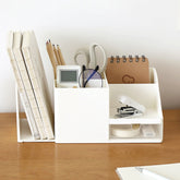 Yickyue Drawer Desktop Storage Box Rack Nordic Style Office Finishing Desk School Supplies Shelf Stationery Storage Office Accessories
