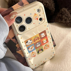 Cute Puppy Case for iphone 17promax Shockproof Cartoon Case for iPhone 16 15 14 13 Pro Max Ins Protector Cover for iphone 17pro