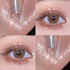 Yickyue Glitter Liquid Eyeshadow Pearlescent Long Lasting Waterproof Liquid Eye Shadow Quick-drying Glitter Shimmer Eye Makeup Cosmetics