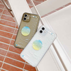 Moon sunset soft silicone cute phone case for iphone x xr xs max 11 12 mini pro max 7 8 plus se 20 couple cover shell conque
