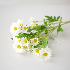 W&G Fake Flower Branch Simulation Daisy Chamomile Living Room Decoration Dutch Chrysanthemum Decoration Silk Flower Decoration