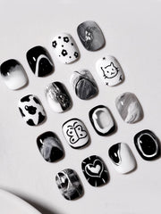 YICKYUE - 15ml Black And White Gel Nail Polish Starter Pure Soak Off No Wipe Nail Gel Polish Suitable For All Seasons, 4 Colors For Choose