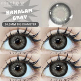 YICKYUE - Big Diameter Black Lenses 14.5mm Lenses Colored Contact Lenses for Eyes Big Eye Lenses Natural Look Lenses
