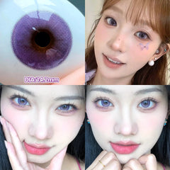 1 Pair Myopia Prescription Colored Contact Lenses Fashion Lens Beauty Pupils Blue Eye Color Lenses Purple Eye Lenses