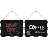 W&G Message Board Double-sided Wooden House Number Blackboard Mini DIY Creative Wall Decor Signage Home Decoration Door Listing