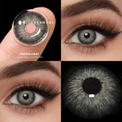 YICKYUE - 1Pair Color Contact Lenses for Eyes Blue Color Lenses Natural Gray Pupils for Eyes Green Lenses Brown Contacts Yearly Lens
