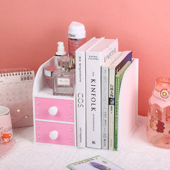 YICKYUE - Wooden Multifunctional Simple Bookcase Students Desk Books Stationery Placement Arrangement Shelving Children Small Bookcase
