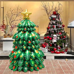 YICKYUE - Inflatable Christmas Balloons, Party DIY Decor Santa Claus Snowman Elk Balloon Xmas Tree Merry Christmas Mall Decoration Navidad