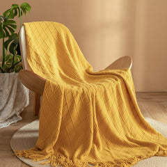 Yickyue Plaid Designer Blanket Super Soft Knitted Summer Blanket for Sofa Home Use Skin-friendly Nap Throw Blankets Decorative Bed Cover