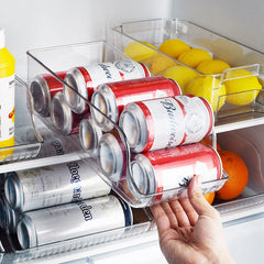 Refrigerator Stacking Soda Pop Can Organizer Plastic Rolling Bottle Holder for Beer Beverage Fridge Pantry Kitchen Drink Storage