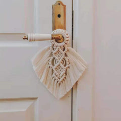Macrame Door Handle Swing Rope Wall Hanging Decorative For Boho Home Decor Party Supplies Girls Kids Nursery Garden Decoration