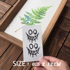 Waterproof Temporary Tattoo Black Clown Smile Body Art Fake Tattoo Flash Tatto Wrist Female Male