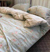 YICKYUE - fashion fresh rustic flower bedding set 1.2 1.5 1.8,twin full queen nordic cotton home textile bed sheet pillow case quilt cover
