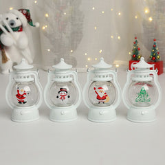 Christmas Decor Night Light Lantern Portable LED Small Oil Lamp Glowing Party Supplies Gifts Wedding Decoration House Decor