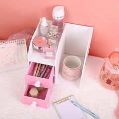 YICKYUE - Wooden Multifunctional Simple Bookcase Students Desk Books Stationery Placement Arrangement Shelving Children Small Bookcase