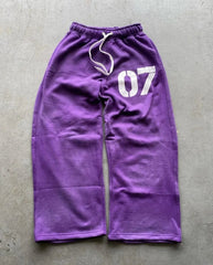 Hearujoy 90s Streetwear Woman Number Pants Y2k Harajuku Running Joggers Sport Casual Trousers Printed Pattern Fashion Hip Hop Street Sweatshirt Pocket