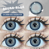 YICKYUE - Big Diameter Blue Lenses 14.5mm Lenses Colored Contact Lenses for Eyes Big Eye Lenses Natural Look Lenses