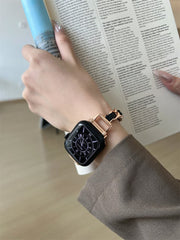 Korea New Slim Denim Chain Strap Stainless Steel Band For Apple Watch 41mm 40 38 Watchband Bracelet For Iwatch Series 7 SE 6 5 4