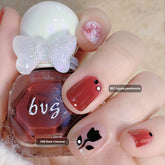 YICKYUE - 10ml Pearlescent Water-based Nail Polish White No Baking Can Tear Bright Color Nail Frosting Nail Polish Without Baking Lamp
