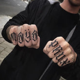Waterproof Temporary Tattoo Stickers Gothic Alphabet Tattoo Flash Tattoo Finger Female Male