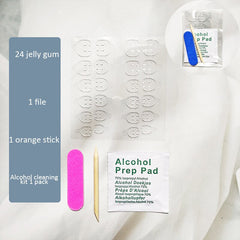 5/10 Sheet DIY Nail Tip Glue Transparent Double Sided Self Adhesive Sticker Jelly File Cleaning Waterproof False Art Glue