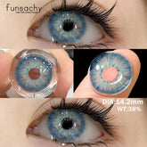 YICKYUE - 2pcs Colored Contact Lenses for Eyes Pupil Blue Lenses Contact High Quality Eyes Color Lens Makeup Yearly Free Shipping