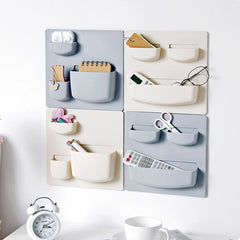 W&G Kitchen Storage Household Adhesive Wall Shelf Bathroom Wall Storage Rack Wall Hanging Shelf Kitchen Organizer Hanging Rack