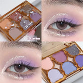 YICKYUE - Cartoon Bears Pearlescent Glitter Eyeshadow Palette Matte Velvet Shimmer Smoky Red Eye Shadow Waterproof Korean Contour Makeup