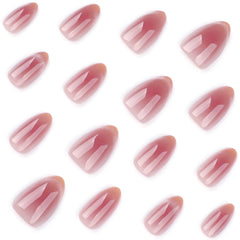 YICKYUE - 24pcs Fake Nails Burst Glitter Blush French Cat Eye Almond Nail Press on Nail Pieces Suitable As A Gift for Friends and Family