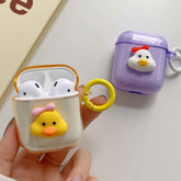 3D Cute duck cartoon earphone accessories for airpod pro charging box bluetooth wireless cover for apple airpods 1 2 3 shell