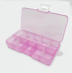 New 10 Slots Cells Colorful Portable Jewelry Tool Storage Box Container Ring Electronic Parts Screw Beads Organizer Plastic Case