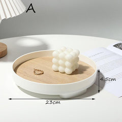 Round Decorative Trays Modern Home Decor Tray for Storage Organizer Storage Box Coffee Table Tray Jewelry Display Food Plates