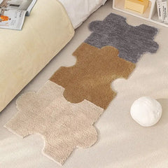 Yickyue Ins Style Puzzle Square Carpet Push Bedroom Room Tile Non-slip Mat for Living Room Rugs 30*40CM 49*66CM DIY