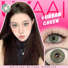 YICKYUE NEW Colored Contact Lenses Big Eyes Lens Blue Eye 14.5mm Contacts Lens Green Lens Beauty Women Makeups Lens Health Care