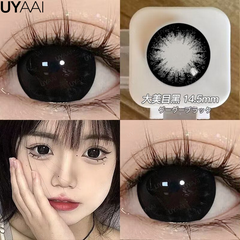 YICKYUE - 15mm Big Diameter Black Lenses 14.5mm Lenses Colored Contact Lenses for Eyes Big Eye Lenses Natural Look Lenses