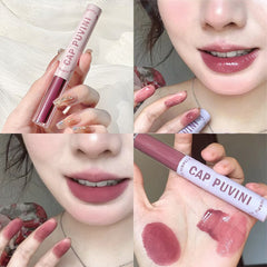 Yickyue Double Head Purple Lipstick Velvet Lip Gloss Mirror Liquid Lip Tint Pigment Long Lasting Easy To Color Girl Gift Makeup Cosmetic