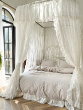 YICKYUE - Palace Mosquito Net with U-shaped Track Frame Romantic Lace Shading Bed Curtain Canopy Nets Three-door Bedcover Home Decoration