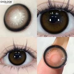 1 Pair Purple Beauty Colored contact lenses For Eyes Halloween Makeup Lens Pupils Fashion Big Eye Lenses Myopia Lenses