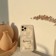 Original butterfly shockproof cute cartoon phone case for iphone 13 mini 11 pro max 12 xsmax x xr se 7 8 plus cover capa