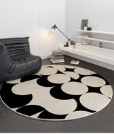 YICKYUE - Living Room Carpet Home Decoration Round Large Area Luxury Fluffy No Crease Rug Minimalism Comfortable Breathable Bedroom Mat