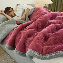 Yickyue High End Warm Blankets for Beds, Thickened Sleeping Blanket, Soft, Warmth, Weighted, 3 Ply, Autumn, Winter