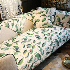 Twill 100% Cotton Sofa Towel European Sofa Cover Print Rugs Non-Slip Quilted Couch Cover Universal for Living Room CHAUSUB