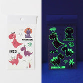 Luminous Dinosaur Waterproof Temporary Tattoo Sticker Child Luminous Fake Tattoo Sticker Arm Leg Body Art Party Tattoo Sticker